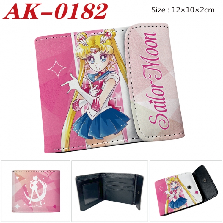 sailormoon Anime PU leather full color buckle 20% off wallet 12X10X2CM