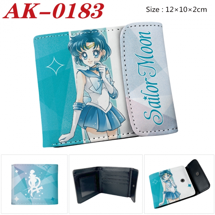 sailormoon Anime PU leather full color buckle 20% off wallet 12X10X2CM