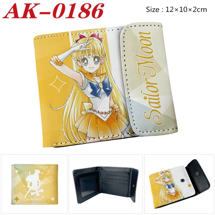 sailormoon Anime PU leather full color buckle 20% off wallet 12X10X2CM