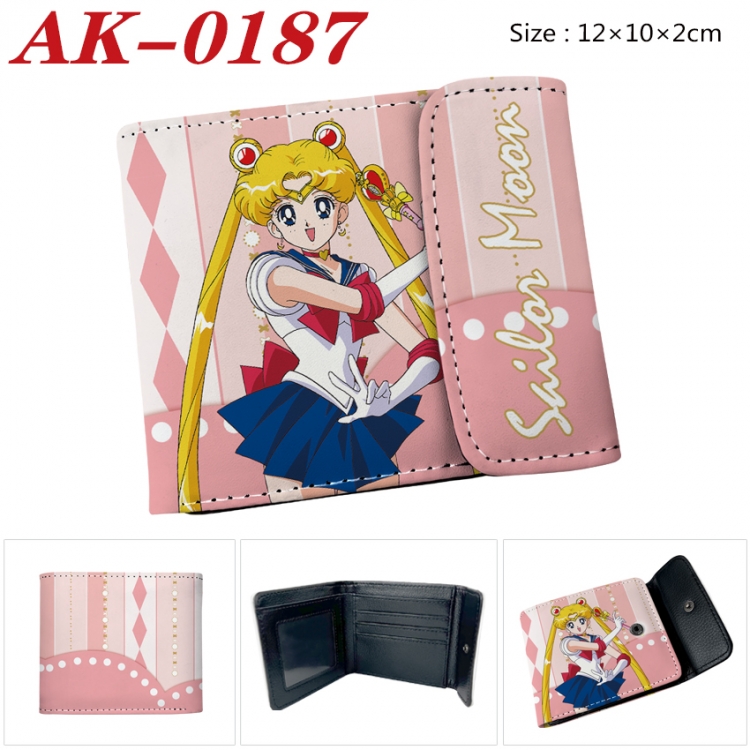 sailormoon Anime PU leather full color buckle 20% off wallet 12X10X2CM