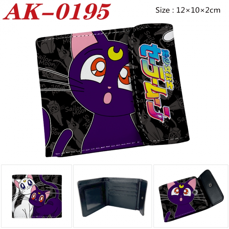 sailormoon Anime PU leather full color buckle 20% off wallet 12X10X2CM