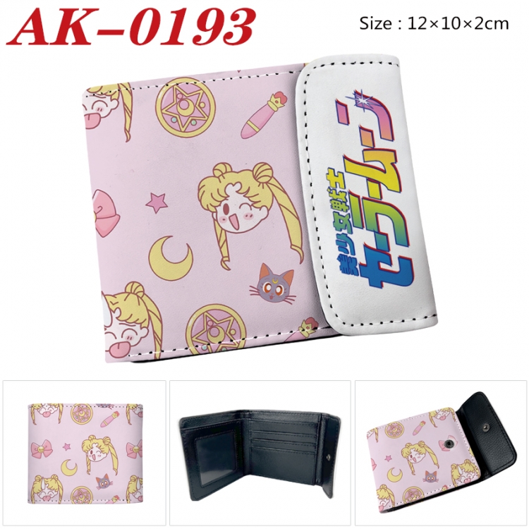 sailormoon Anime PU leather full color buckle 20% off wallet 12X10X2CM