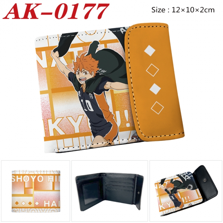 Haikyuu!! Anime PU leather full color buckle 20% off wallet 12X10X2CM