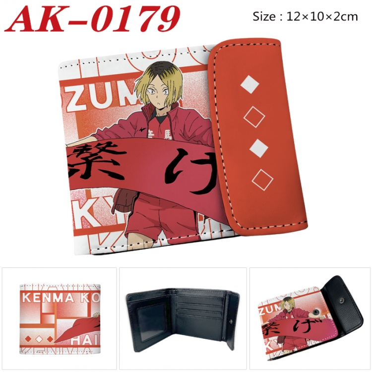 Haikyuu!! Anime PU leather full color buckle 20% off wallet 12X10X2CM