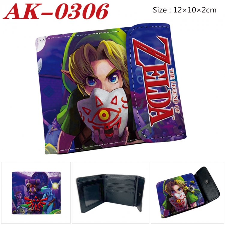 The Legend of Zelda Anime PU leather full color buckle 20% off wallet 12X10X2CM