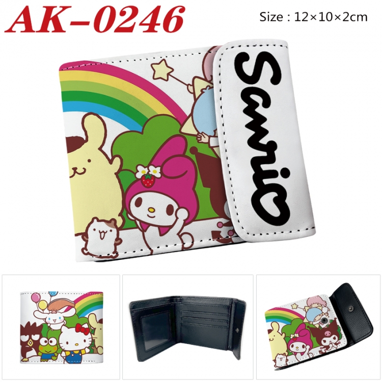 sanrio Anime PU leather full color buckle 20% off wallet 12X10X2CM