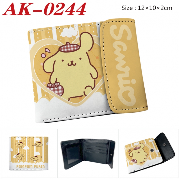 sanrio Anime PU leather full color buckle 20% off wallet 12X10X2CM