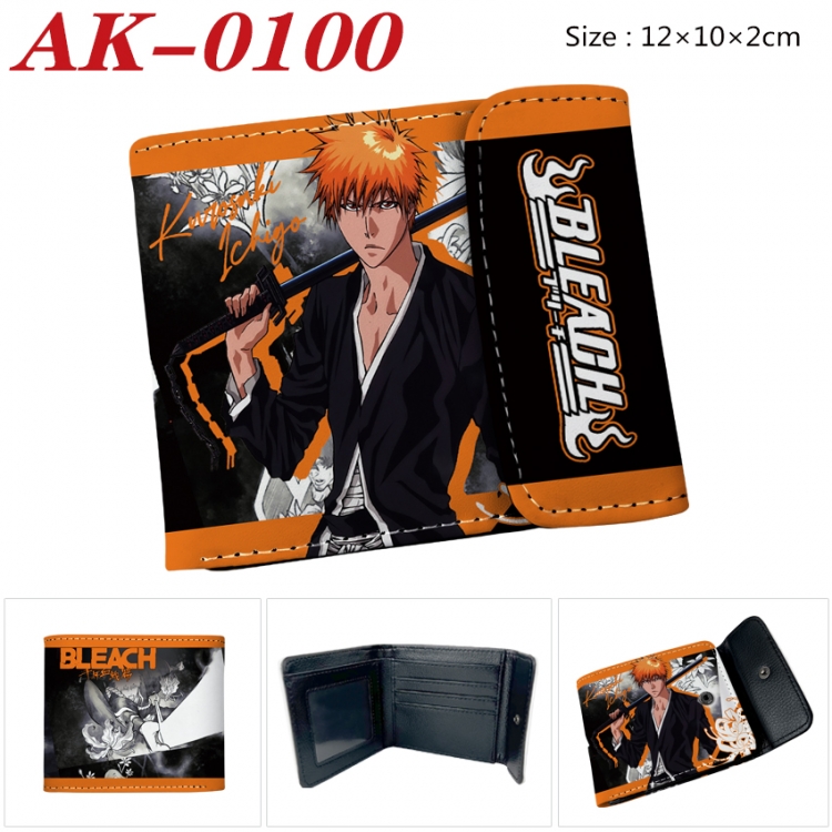 Bleach Anime PU leather full color buckle 20% off wallet 12X10X2CM