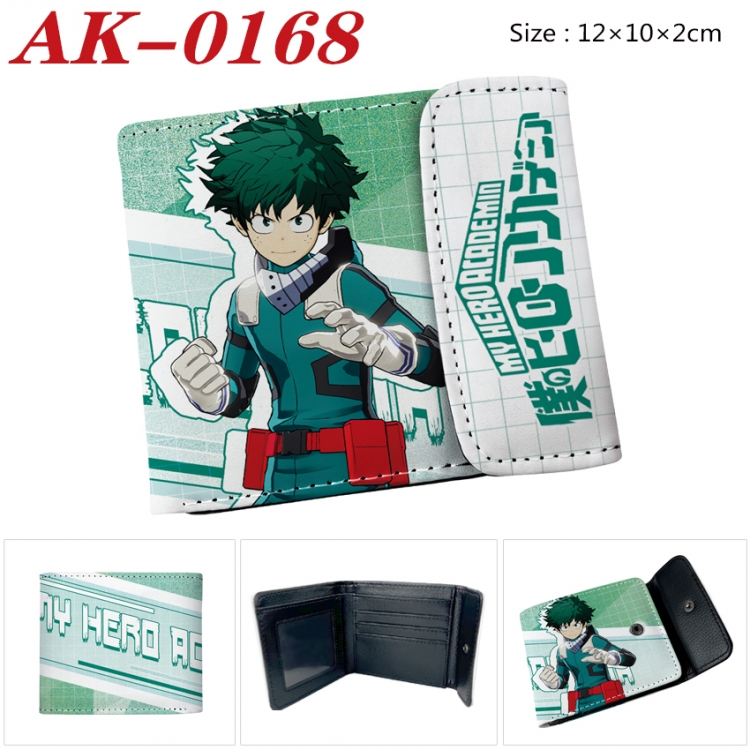 My Hero Academia Anime PU leather full color buckle 20% off wallet 12X10X2CM