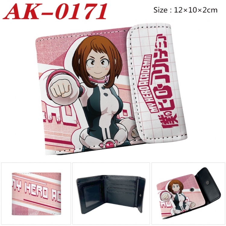 My Hero Academia Anime PU leather full color buckle 20% off wallet 12X10X2CM