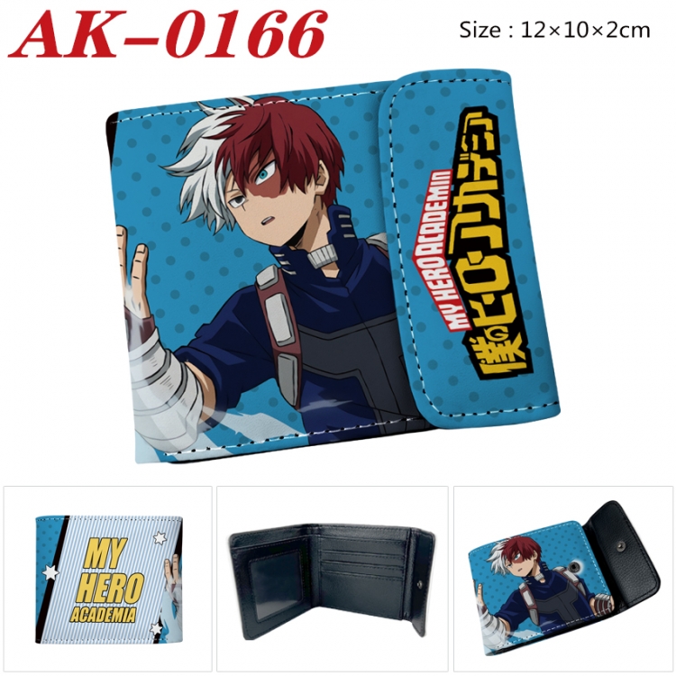 My Hero Academia Anime PU leather full color buckle 20% off wallet 12X10X2CM