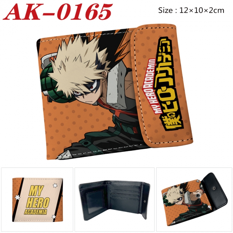 My Hero Academia Anime PU leather full color buckle 20% off wallet 12X10X2CM