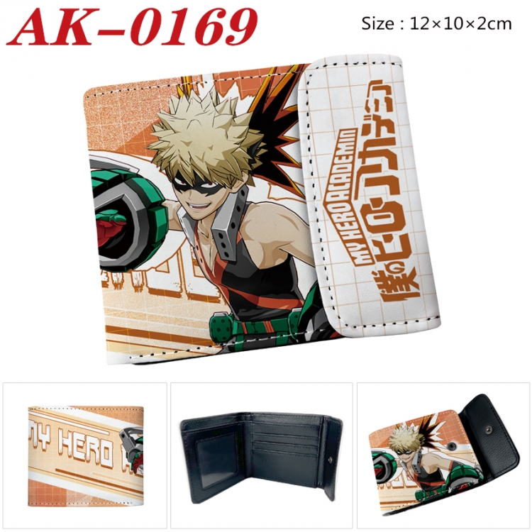 My Hero Academia Anime PU leather full color buckle 20% off wallet 12X10X2CM