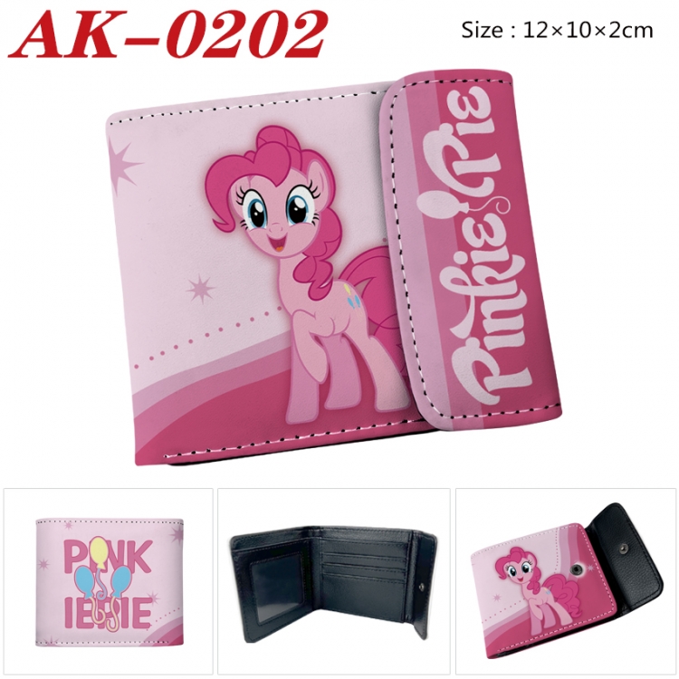 My Little Pony Anime PU leather full color buckle 20% off wallet 12X10X2CM