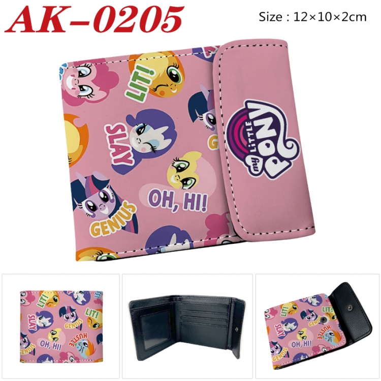 My Little Pony Anime PU leather full color buckle 20% off wallet 12X10X2CM