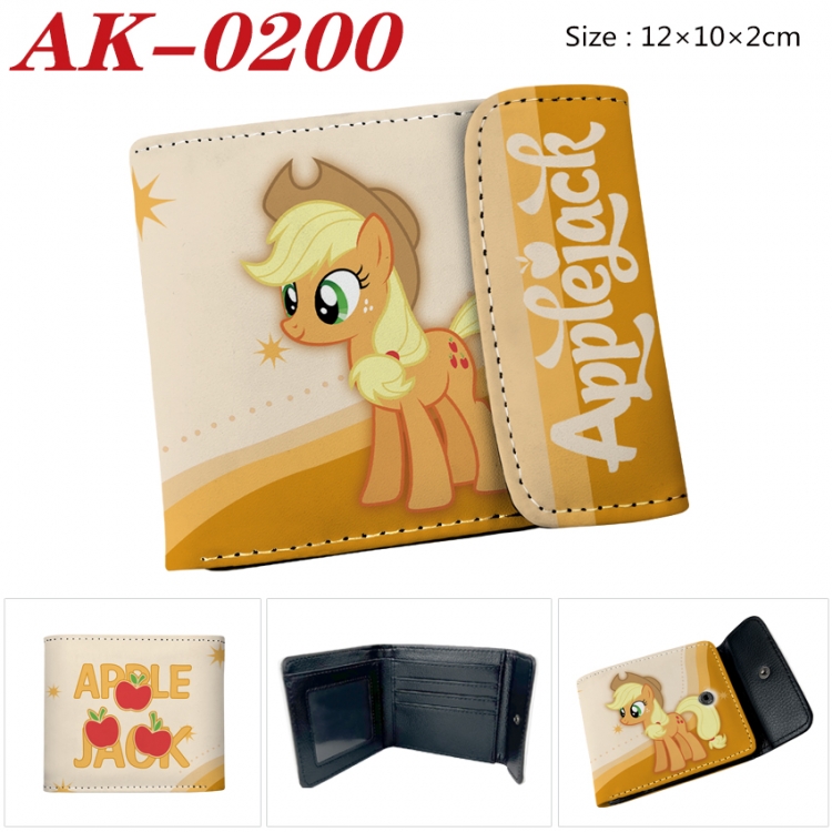 My Little Pony Anime PU leather full color buckle 20% off wallet 12X10X2CM