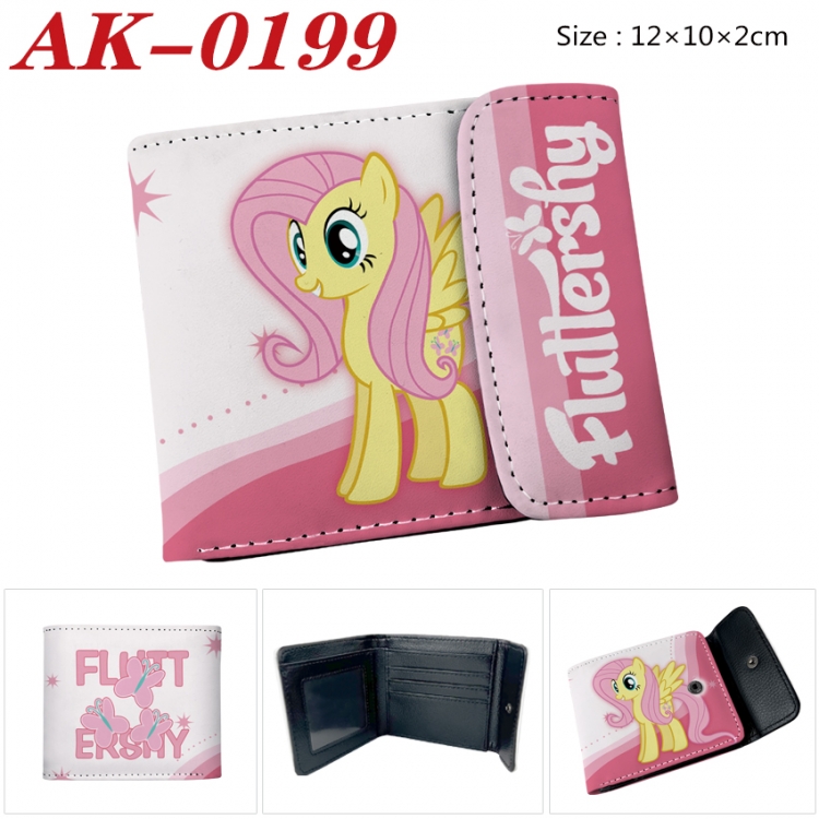 My Little Pony Anime PU leather full color buckle 20% off wallet 12X10X2CM