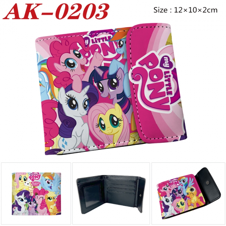 My Little Pony Anime PU leather full color buckle 20% off wallet 12X10X2CM