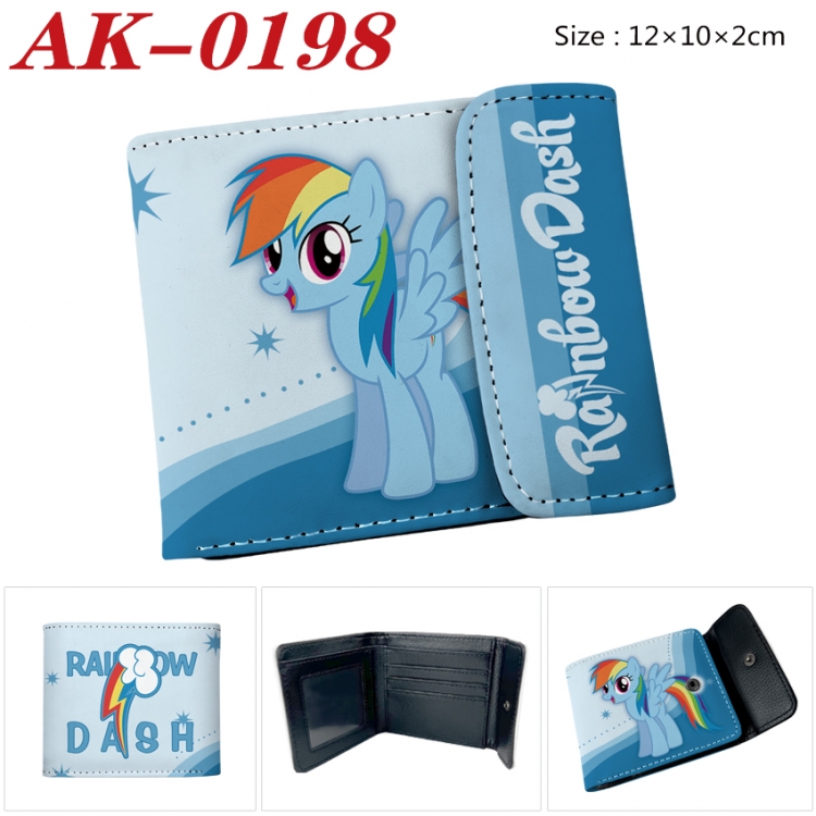 My Little Pony Anime PU leather full color buckle 20% off wallet 12X10X2CM