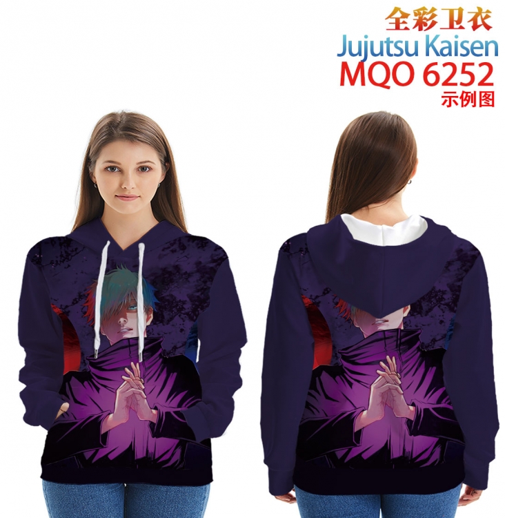 Jujutsu Kaisen Long sleeve hooded patch pocket cotton sweatshirt from 2XS to 4XL 