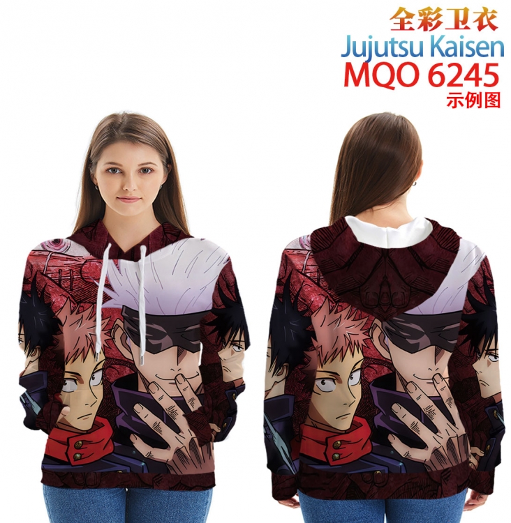 Jujutsu Kaisen Long sleeve hooded patch pocket cotton sweatshirt from 2XS to 4XL 