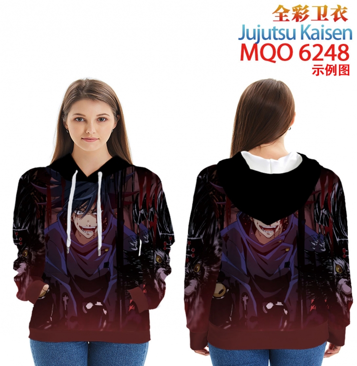 Jujutsu Kaisen Long sleeve hooded patch pocket cotton sweatshirt from 2XS to 4XL 