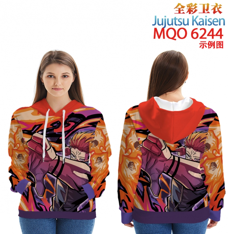 Jujutsu Kaisen Long sleeve hooded patch pocket cotton sweatshirt from 2XS to 4XL 