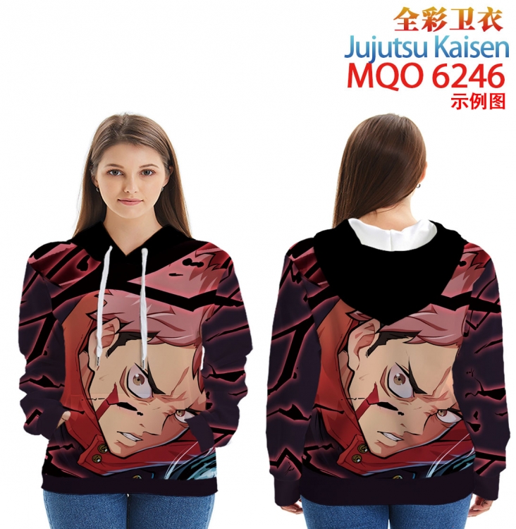 Jujutsu Kaisen Long sleeve hooded patch pocket cotton sweatshirt from 2XS to 4XL 