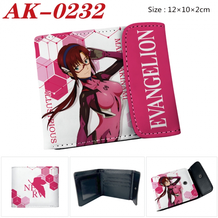 EVA Anime PU leather full color buckle 20% off wallet 12X10X2CM