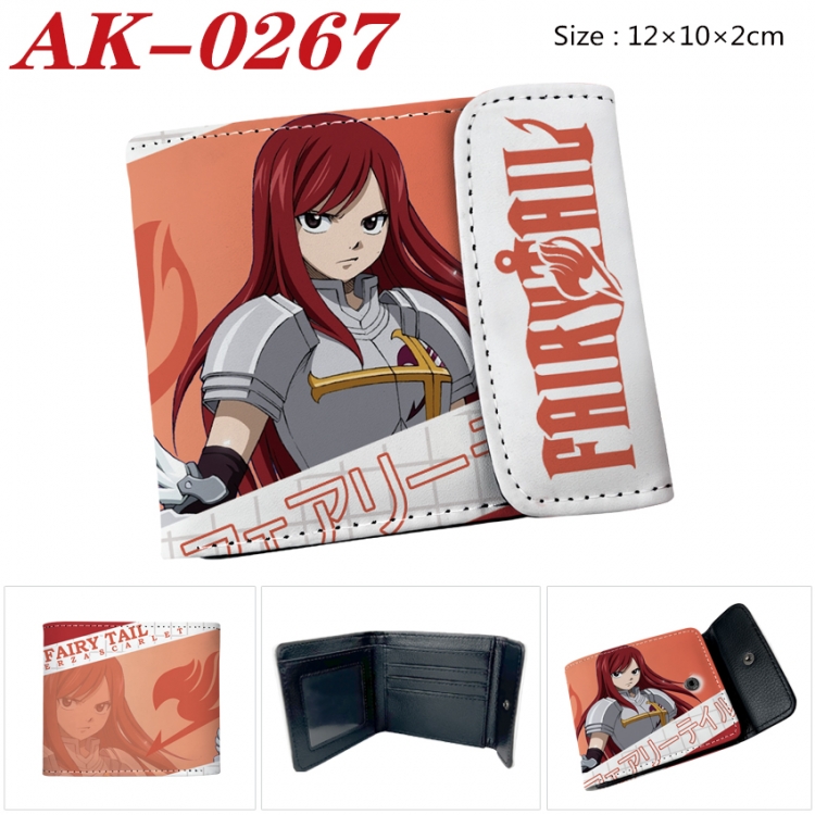 Fairy tail Anime PU leather full color buckle 20% off wallet 12X10X2CM