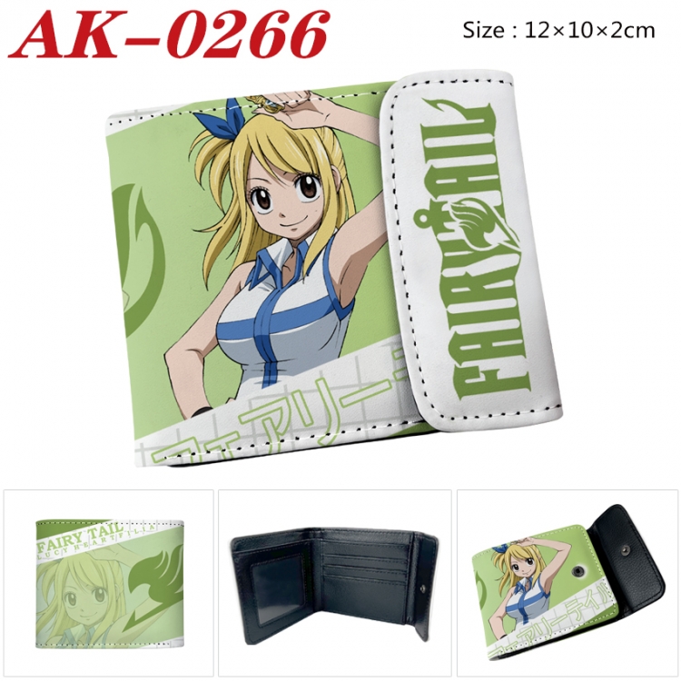 Fairy tail Anime PU leather full color buckle 20% off wallet 12X10X2CM