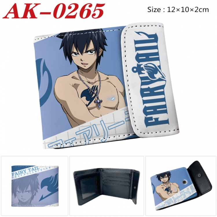 Fairy tail Anime PU leather full color buckle 20% off wallet 12X10X2CM