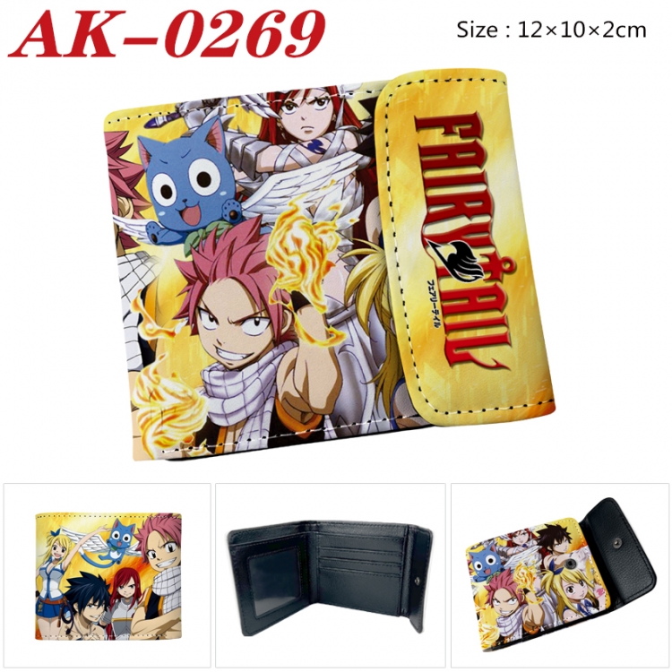 Fairy tail Anime PU leather full color buckle 20% off wallet 12X10X2CM