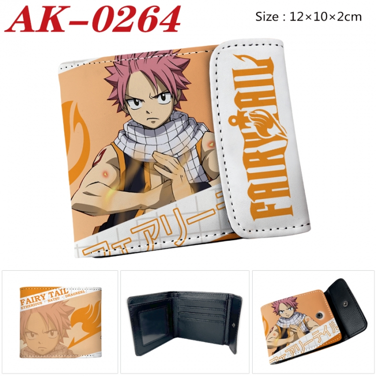 Fairy tail Anime PU leather full color buckle 20% off wallet 12X10X2CM