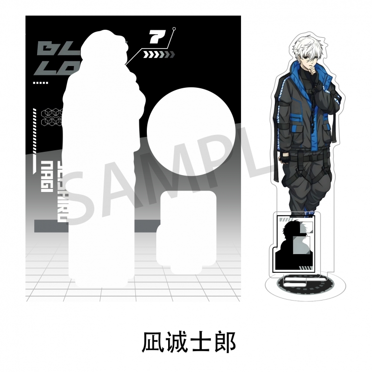 BLUE LOCK  Anime characters Double Insert Style acrylic Standing Plates Keychain 15m