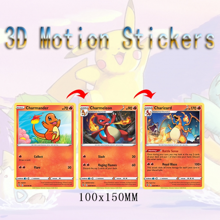 Pokemon 3D HD variable map car computer animation stickers price for 2 pcs