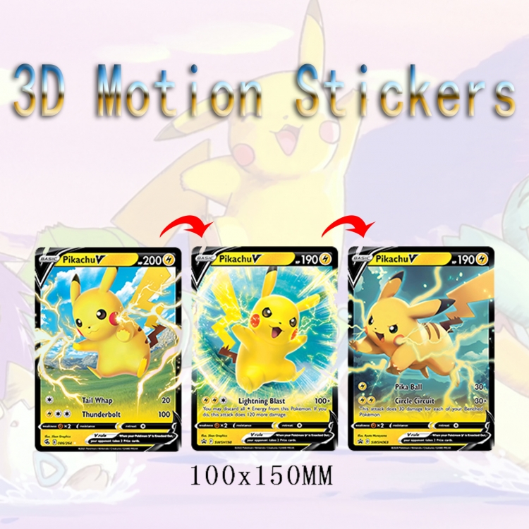 Pokemon 3D HD variable map car computer animation stickers price for 2 pcs