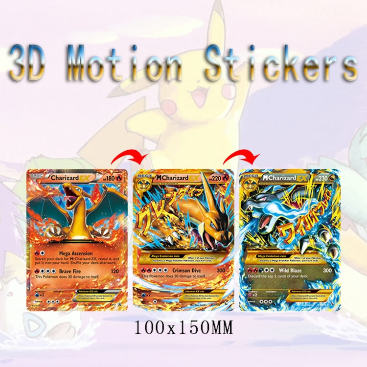 Pokemon 3D HD variable map car computer animation stickers price for 2 pcs