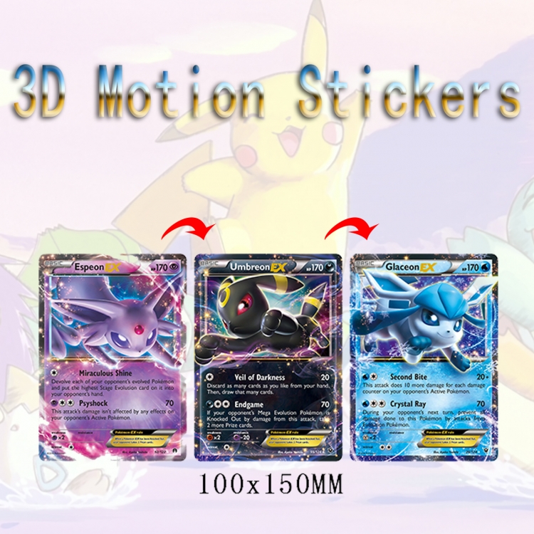 Pokemon 3D HD variable map car computer animation stickers price for 2 pcs