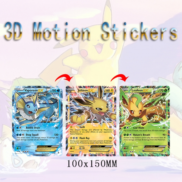 Pokemon 3D HD variable map car computer animation stickers price for 2 pcs