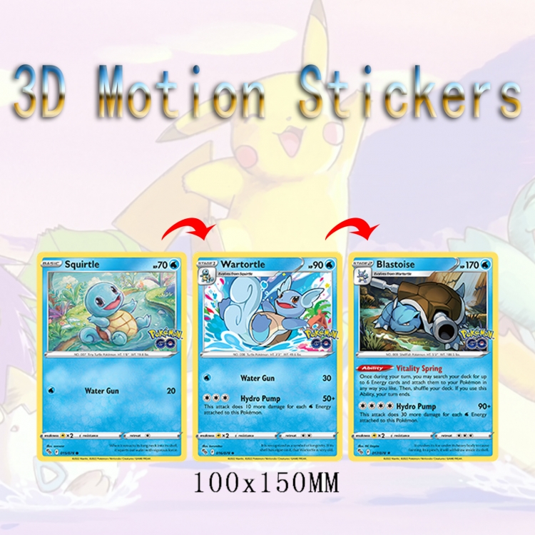 Pokemon 3D HD variable map car computer animation stickers price for 2 pcs