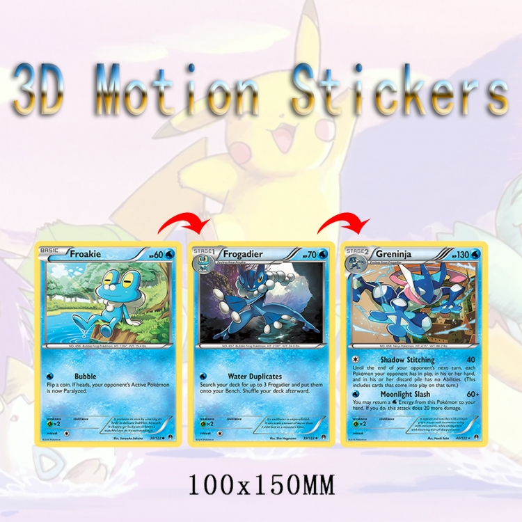 Pokemon 3D HD variable map car computer animation stickers price for 2 pcs