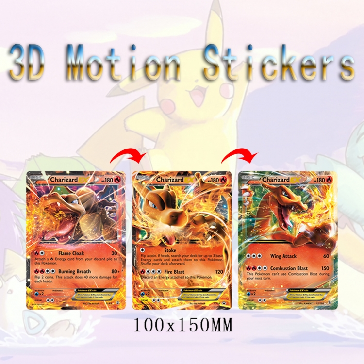 Pokemon 3D HD variable map car computer animation stickers price for 2 pcs