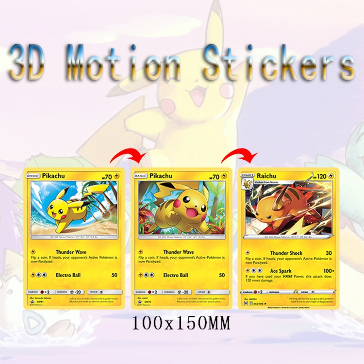 Pokemon 3D HD variable map car computer animation stickers price for 2 pcs