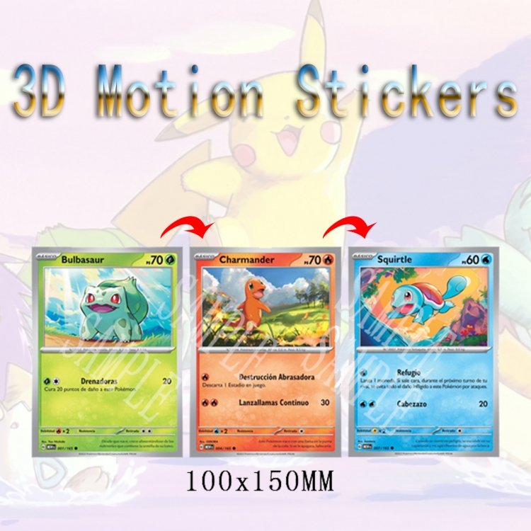 Pokemon 3D HD variable map car computer animation stickers price for 2 pcs