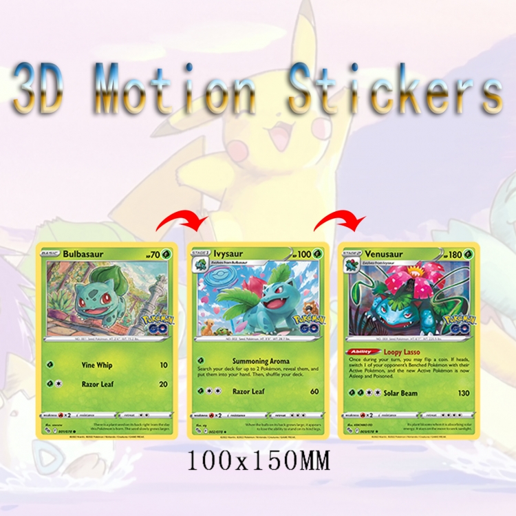 Pokemon 3D HD variable map car computer animation stickers price for 2 pcs