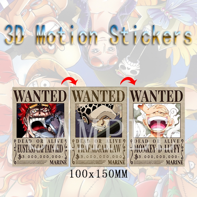 One Piece 3D HD variable map car computer animation stickers price for 2 pcs