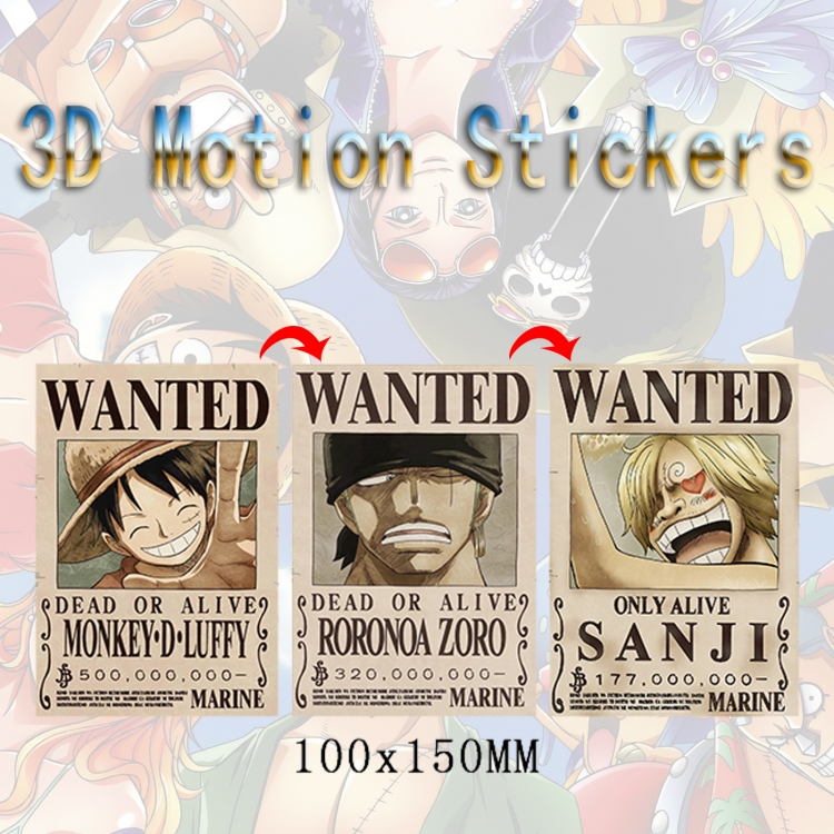 One Piece 3D HD variable map car computer animation stickers price for 2 pcs