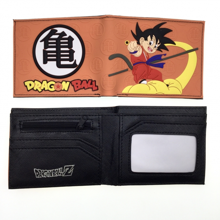 DRAGON BALL Short half fold wallet with PVC plastic surface around animation