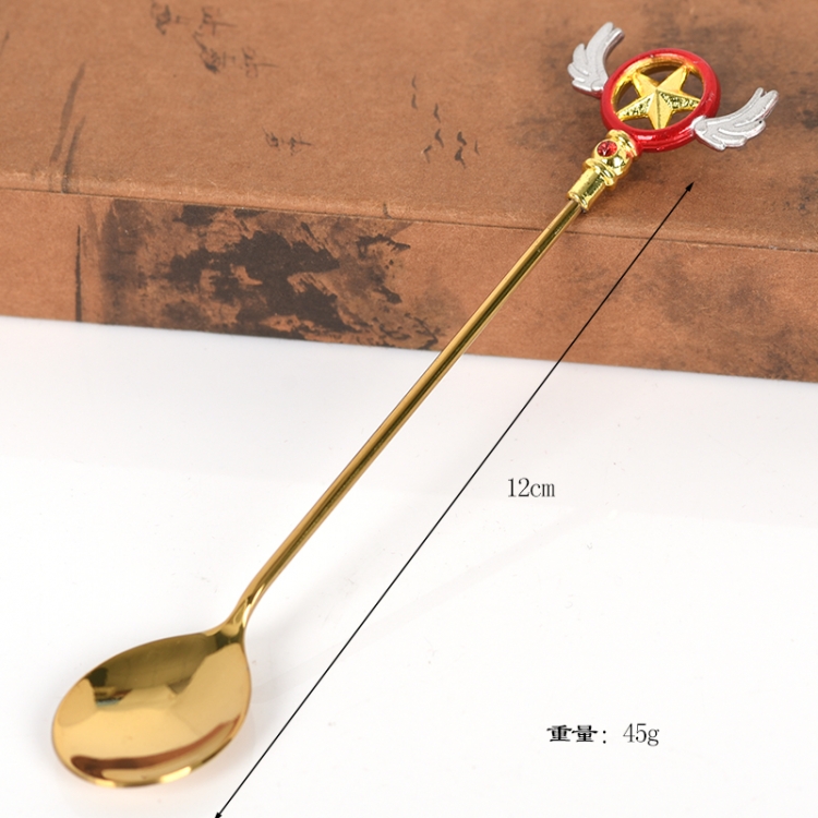 Card Captor Environmental protection metal tableware cartoon spoon blister cardboard packaging price for 2 pcs